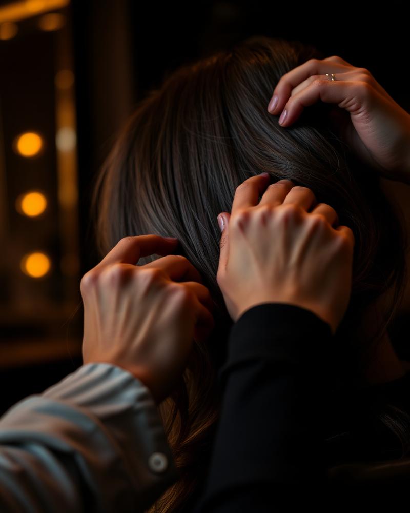 Hair styling detail